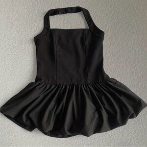 Good Luck Gem Black Halter Bubble Skirt Dress